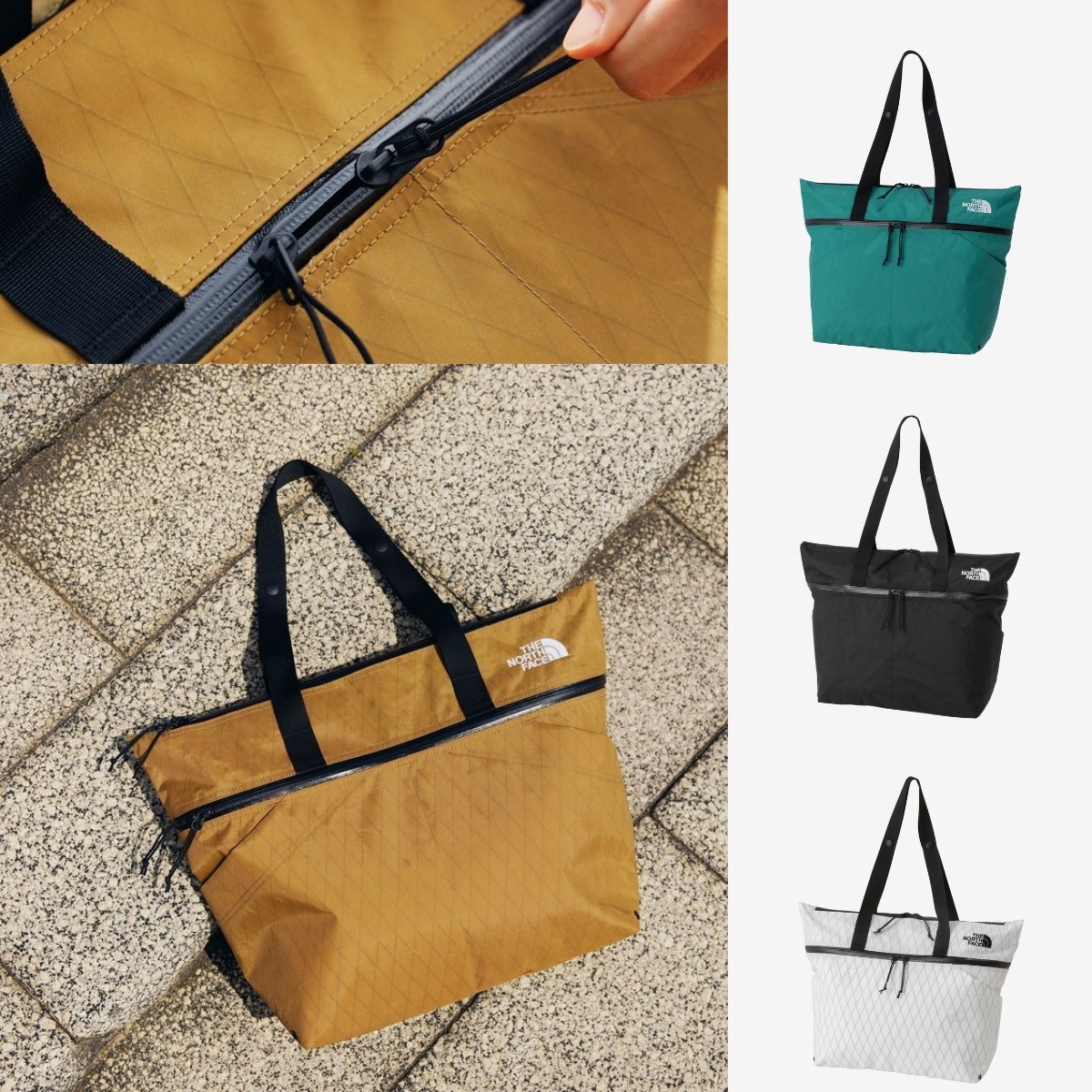 預購┃日本 TNF Laughter Tote 菱格 線條 拉鍊 托特包 肩背包 20L