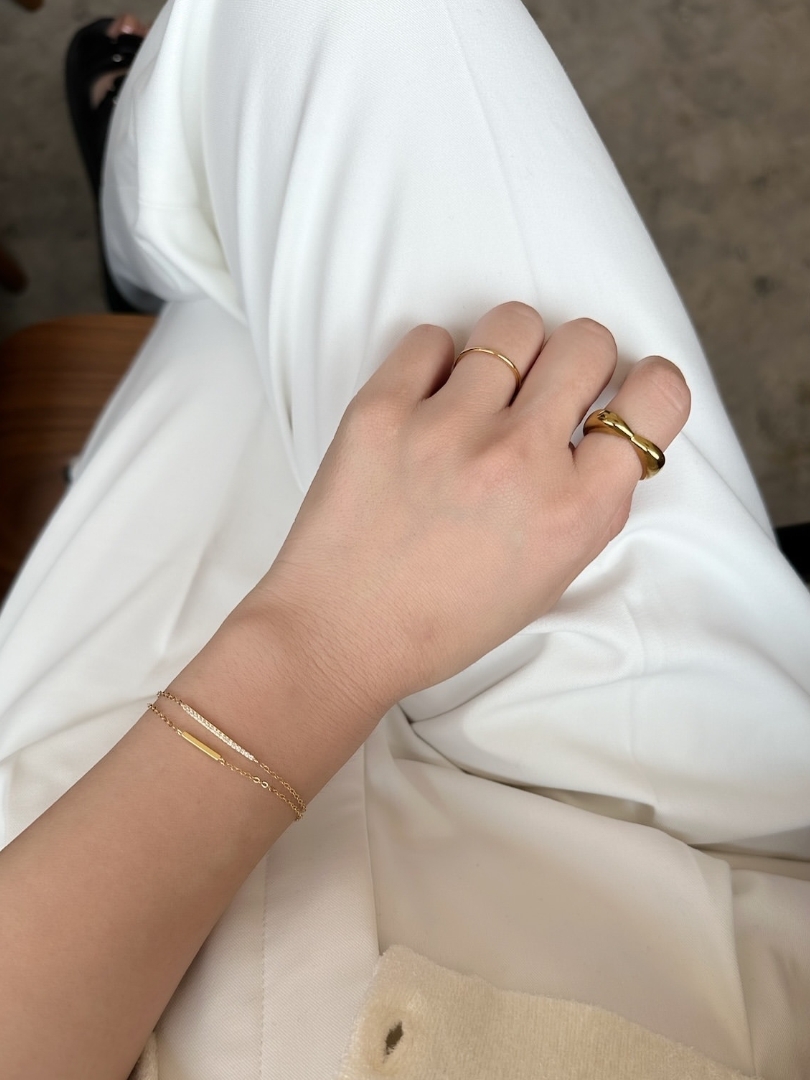 SS simple ribbon ring