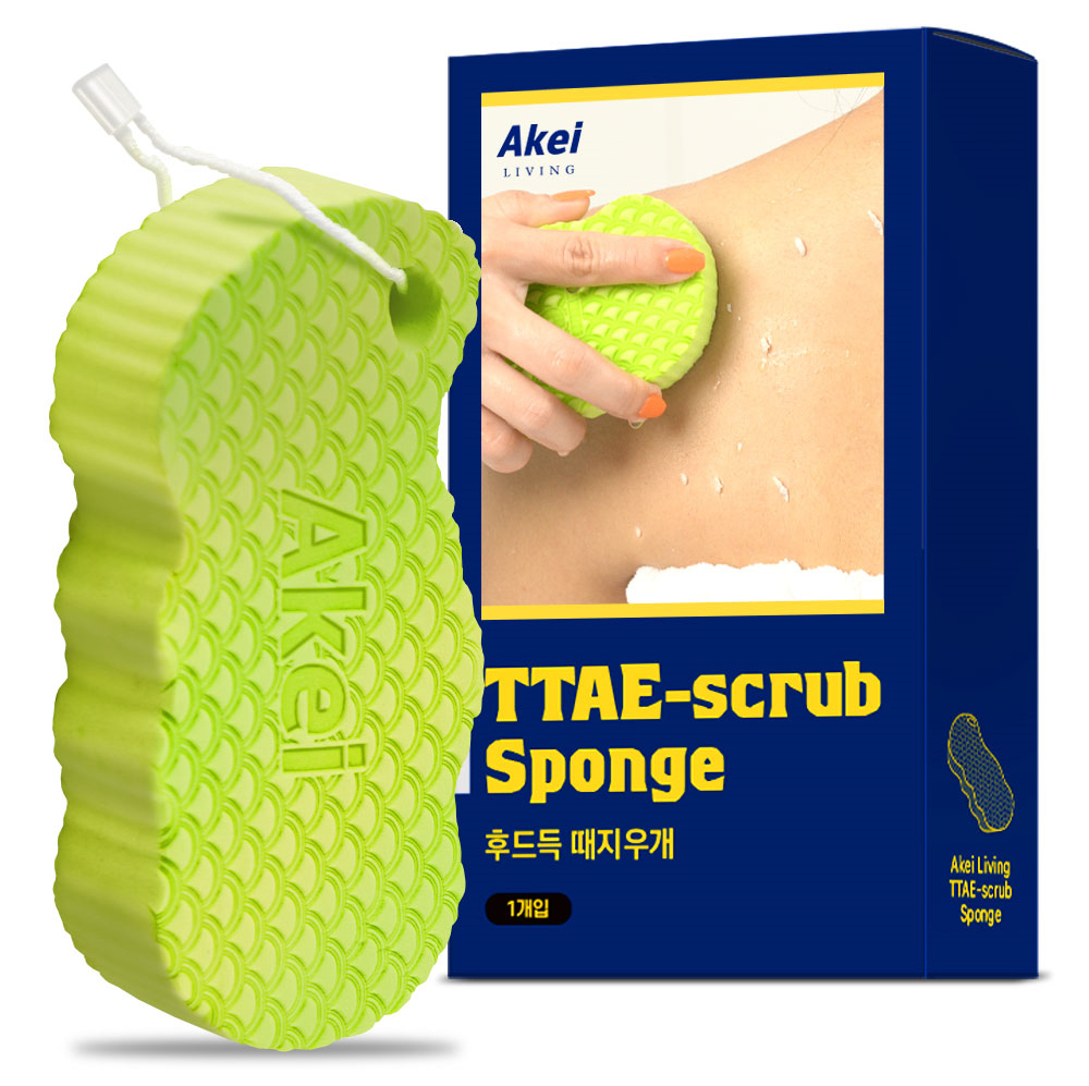 韓國 AKEI 爆屑 角質 橡皮擦 搓澡 海綿 1入