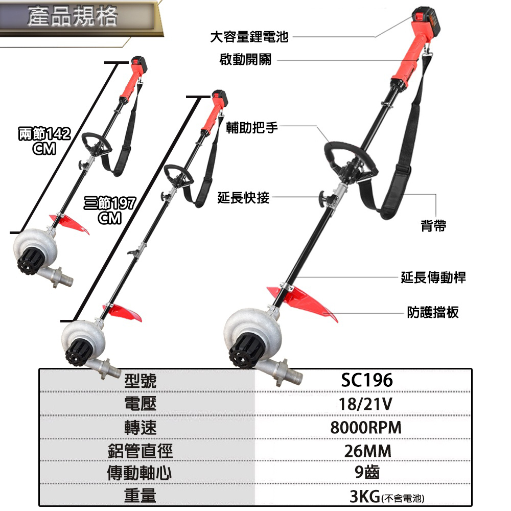附發票｜SC196 無刷鋰電抽水機｜無碳刷 通用牧田18V 鋰電調速抽水機 電動小水泵 充電水幫浦