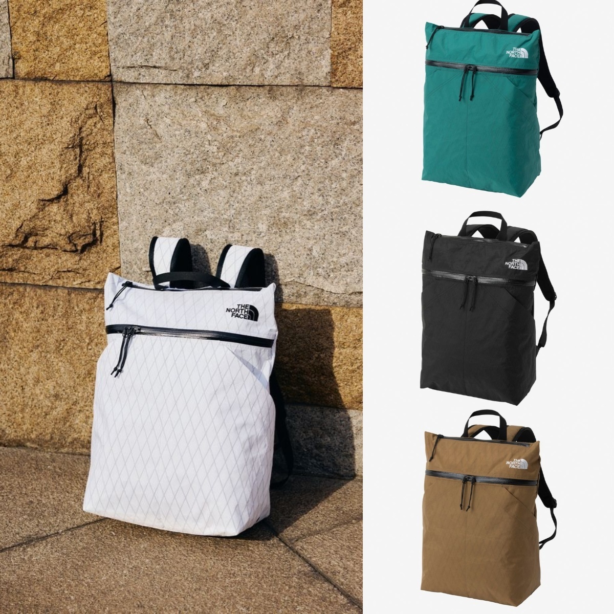 預購┃日本 TNF Laughter Backpack 菱格 線條 拉鍊 後背包 21L