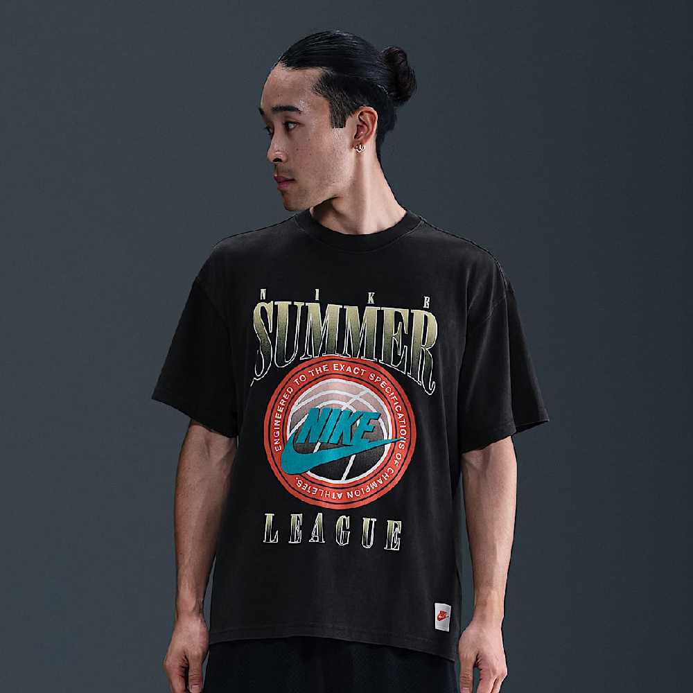 男款 NIKE MAX90 TEE 水洗黑 印花 復古 純棉 落肩 籃球 休閒 運動 短T【HJ3435-010】FLARE