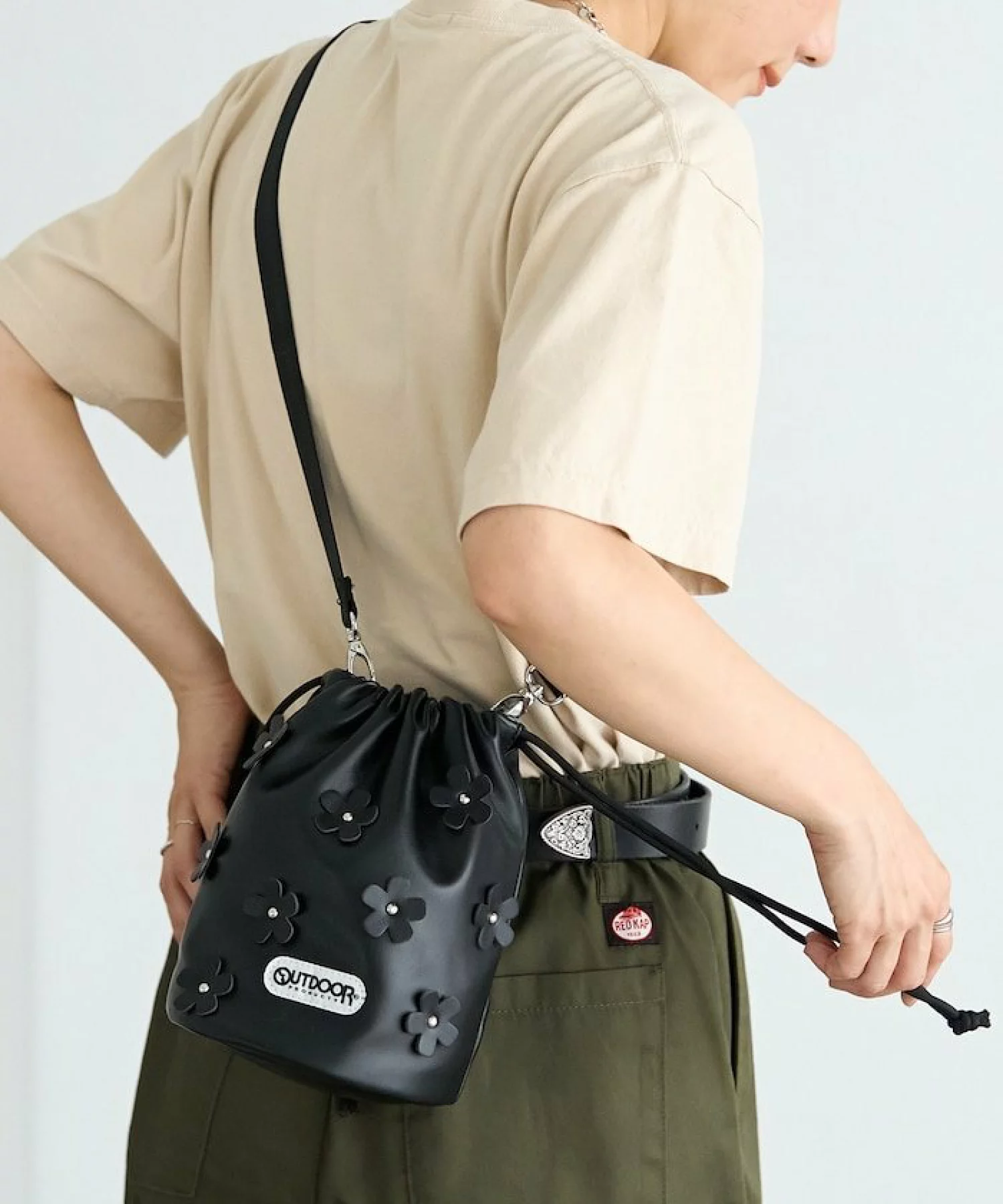 日本限定聯乘！OUTDOOR X FREAK'S STORE 3D flower drawstring bag (3 Colours)