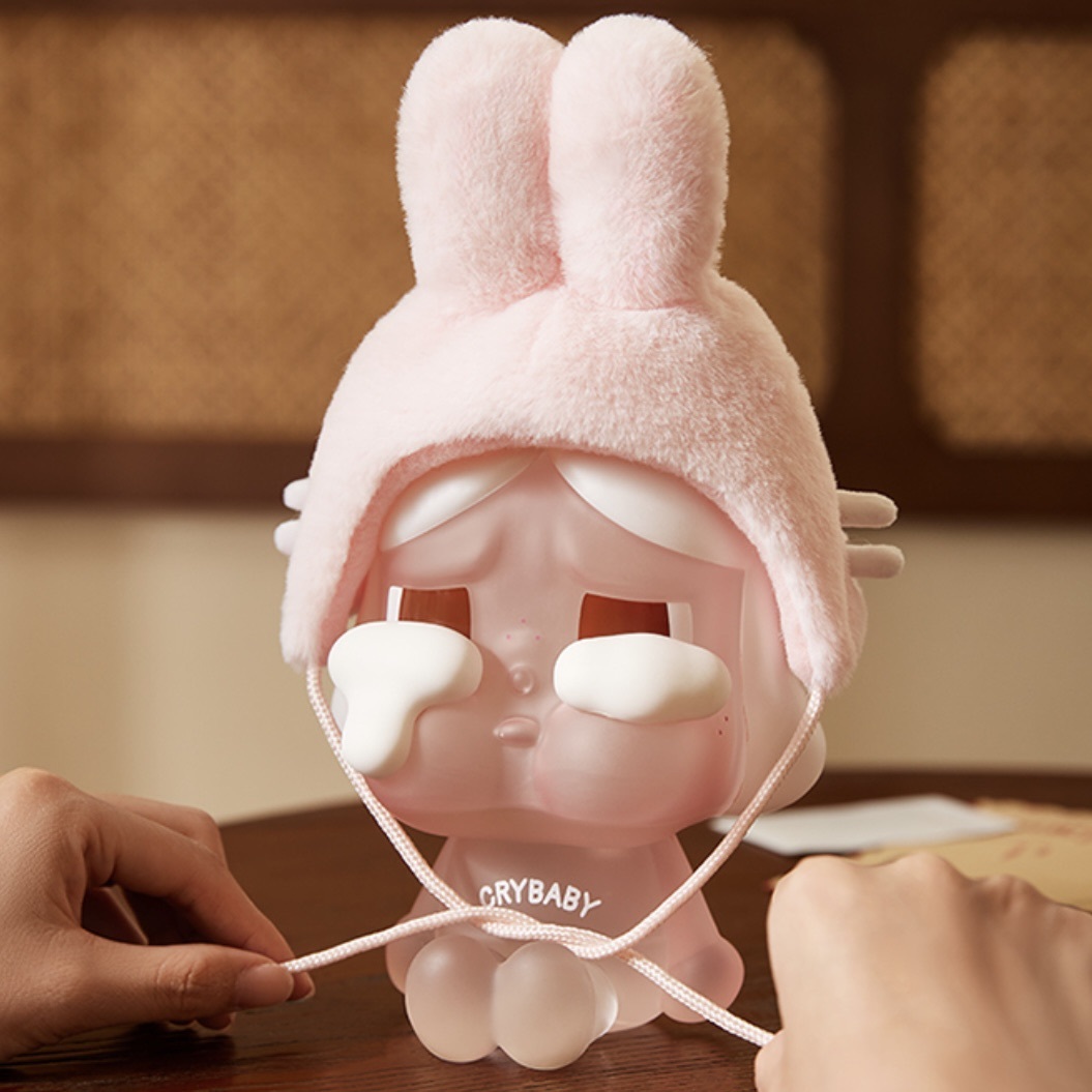 泡泡瑪特 POP MART CRYBABY  CRYING AGAIN 眼淚工廠系列 毛絨吸管杯 (哭哭兔)