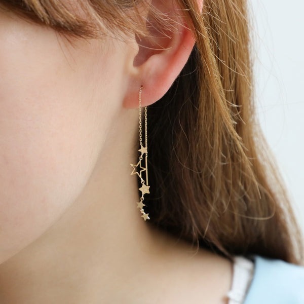 【me.luxe】K10搖曳星星耳鍊