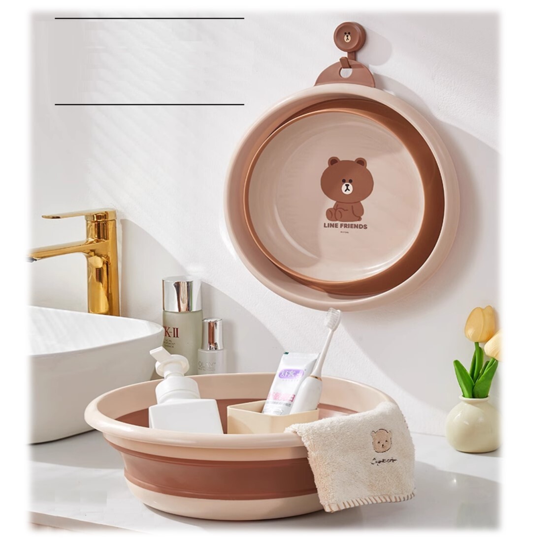 LINE FRIENDS| 【可折疊】臉盆 | 洗菜盆 水盆