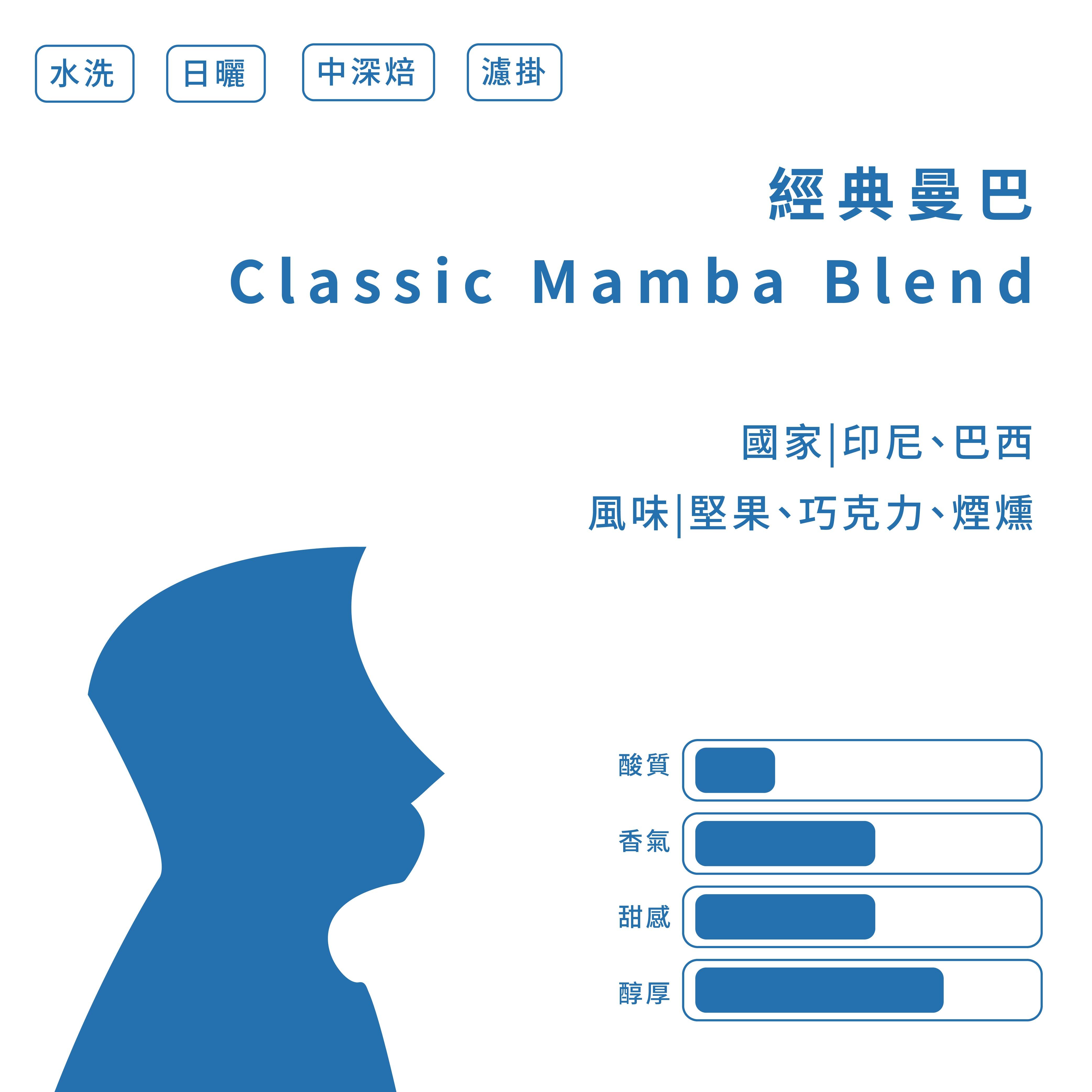 【頂級莊園｜濾掛咖啡】經典曼巴 水洗 日曬 1入