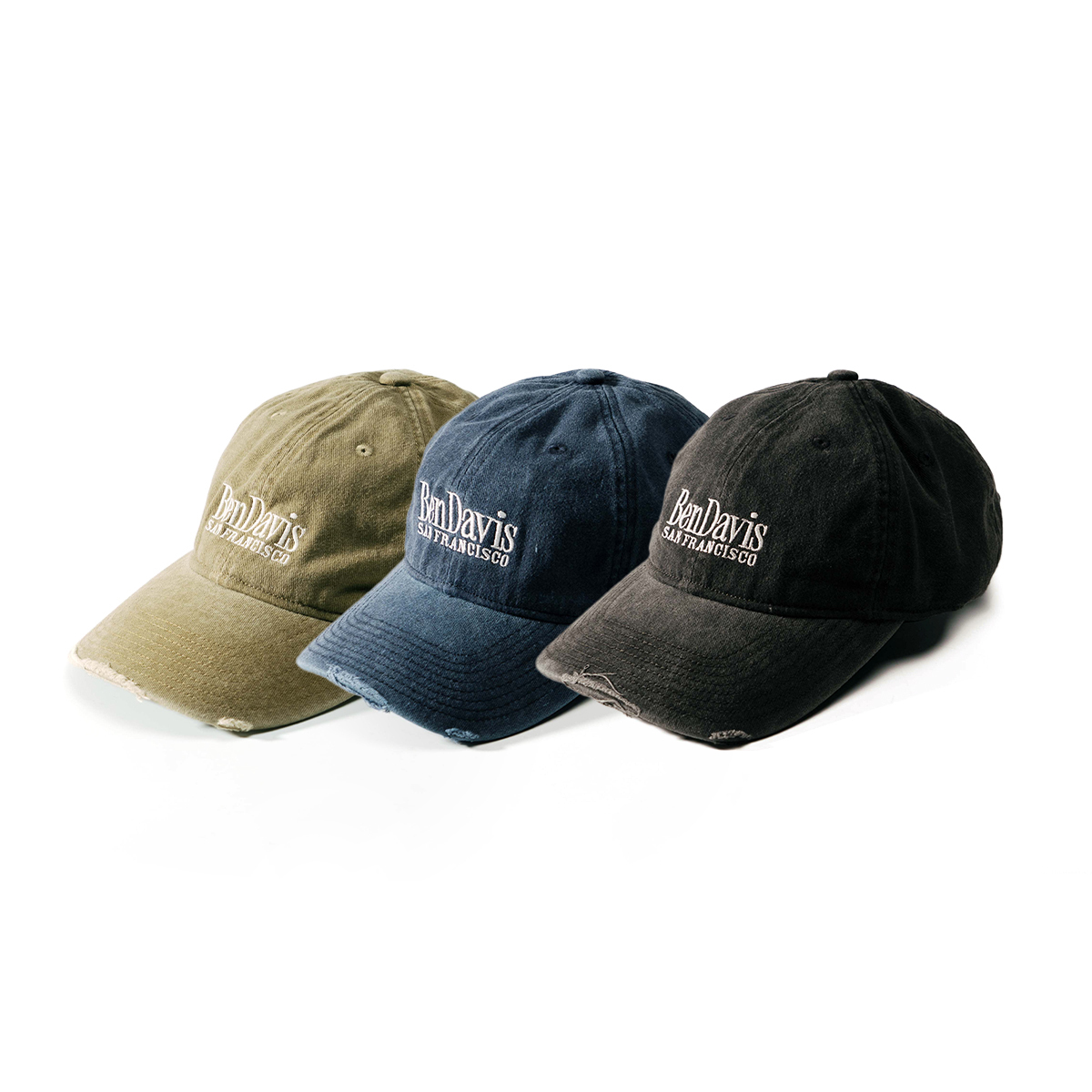 Ben Davis Long Brim Damege Cap 水洗破壞感老帽 3色