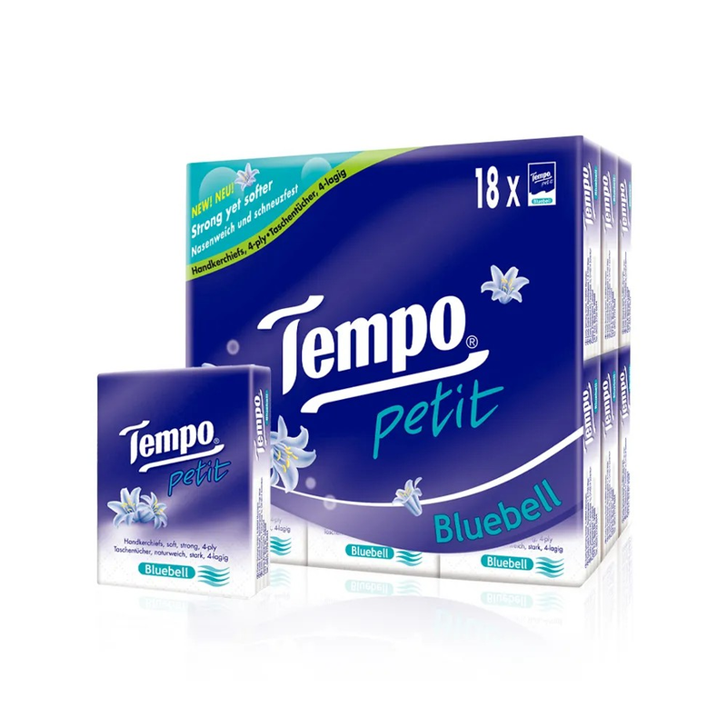 【Tempo】無香4層迷你紙手帕18包裝