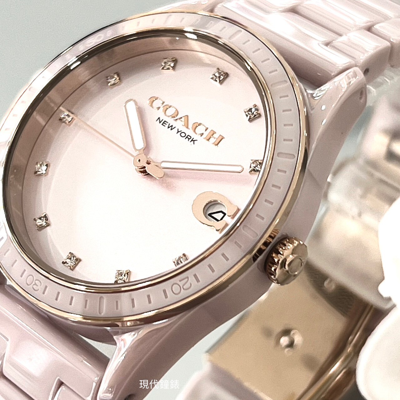 【COACH】陶瓷系列晶鑽名媛女錶CO14503264 30mm 現代鐘錶