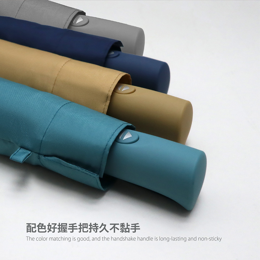 經典簡約時尚自動傘,配色手把, 單手一按開收傘迅速,上下車行走好省時