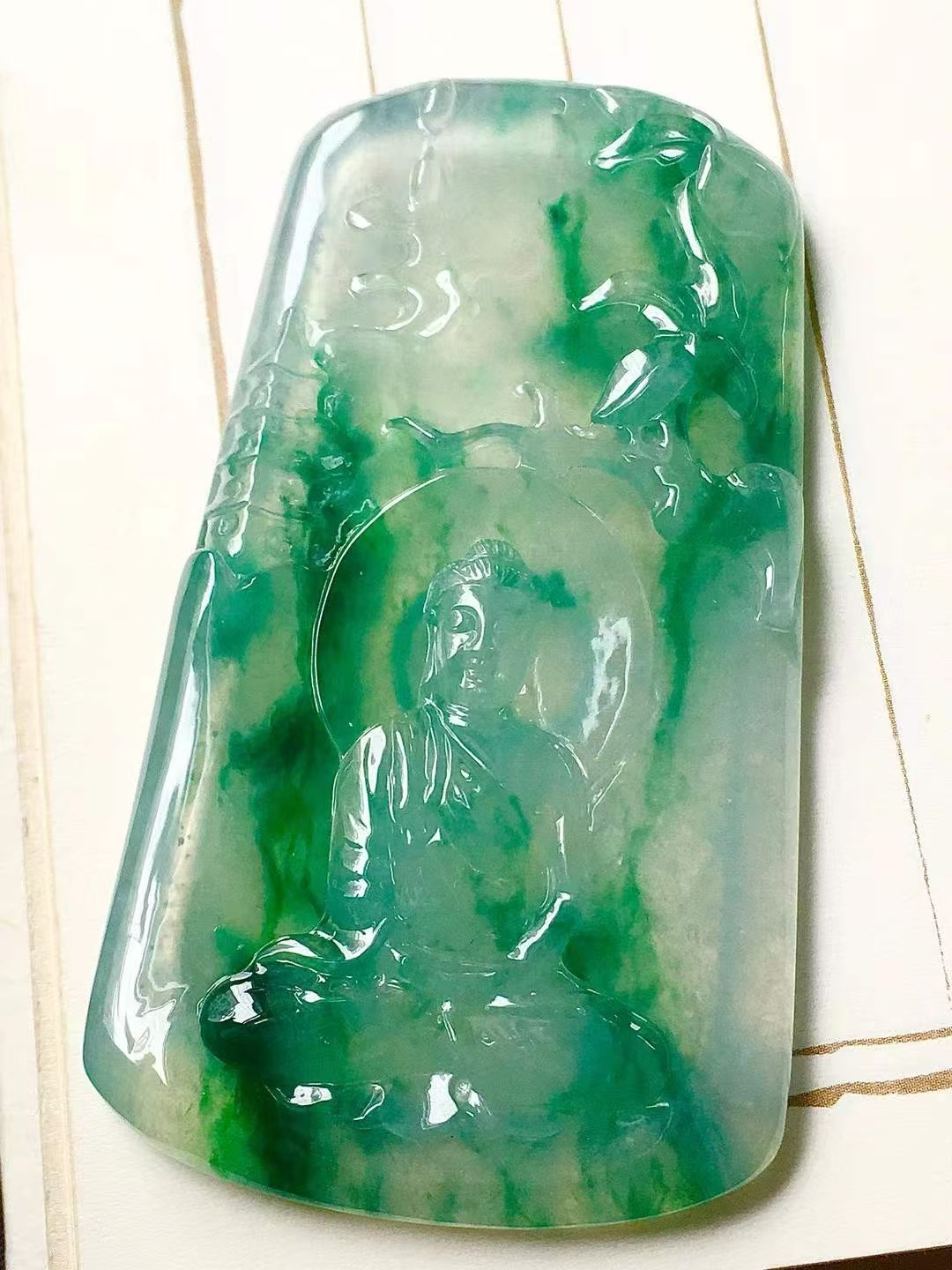 翡翠觀音牌,天然翡翠A玉, 緬甸玉, Jade, Jadeite