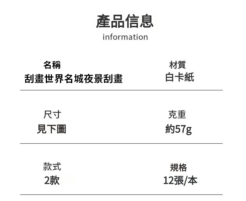 減壓系列-刮畫世界名城夜景刮畫 SF3808