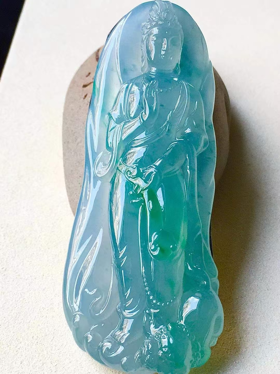 翡翠觀音牌,天然翡翠A玉, 緬甸玉, Jade, Jadeite