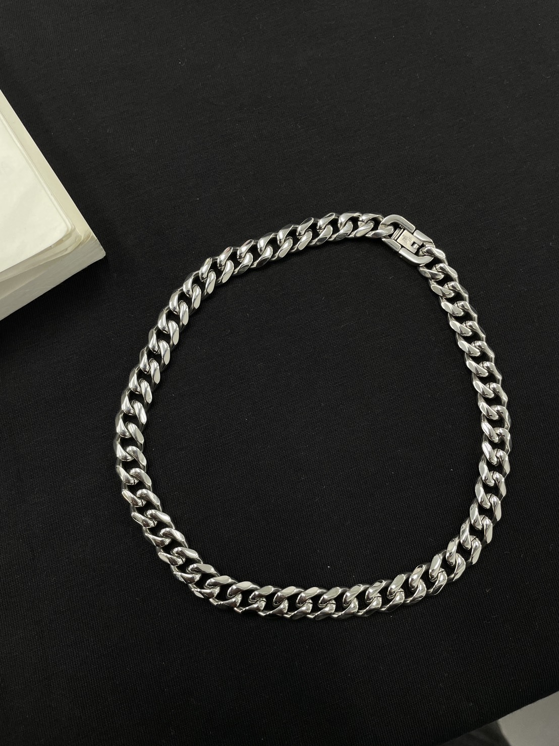 (GOAL) 金屬銀古巴項鍊