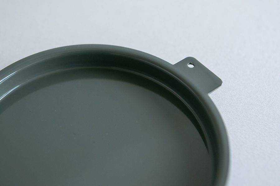 yumiko iihoshi porcelain - Colored' aluminum tray彩色鋁製托盤 / 圓形  / 綠 / s