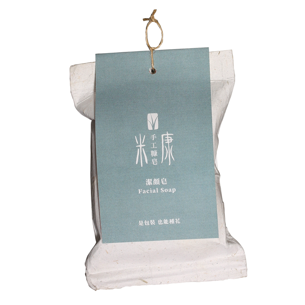 【手工糠皂】潔顏皂-種子紙包裝