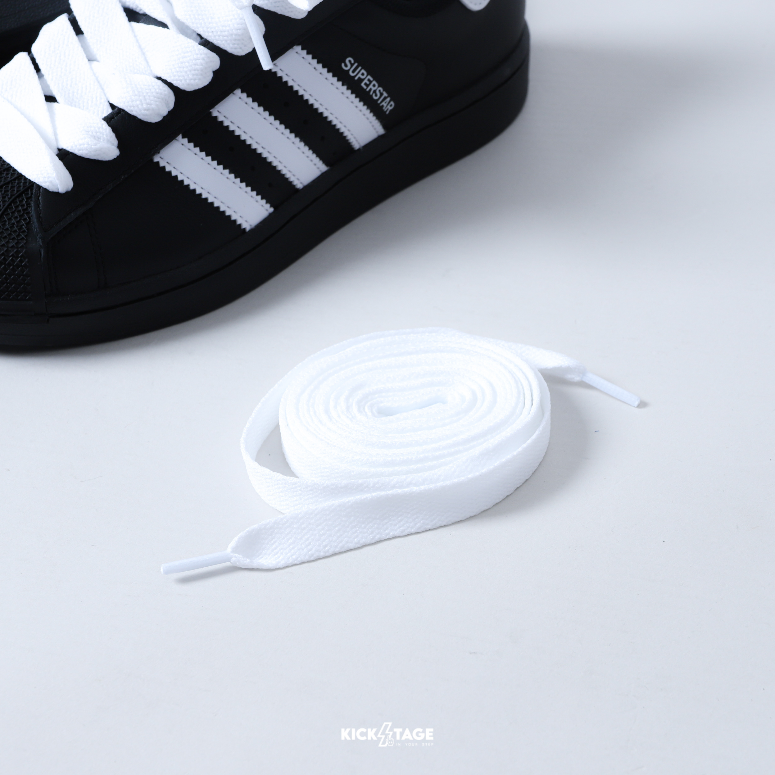 #KEEP JI0079 KK4474 JI3538 專用 極寬版鞋帶 白 搭配 蝴蝶結 DIY 一組兩條 135CM【KS306-WH】