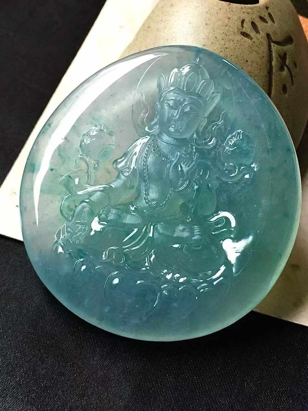 76336 翡翠度母牌