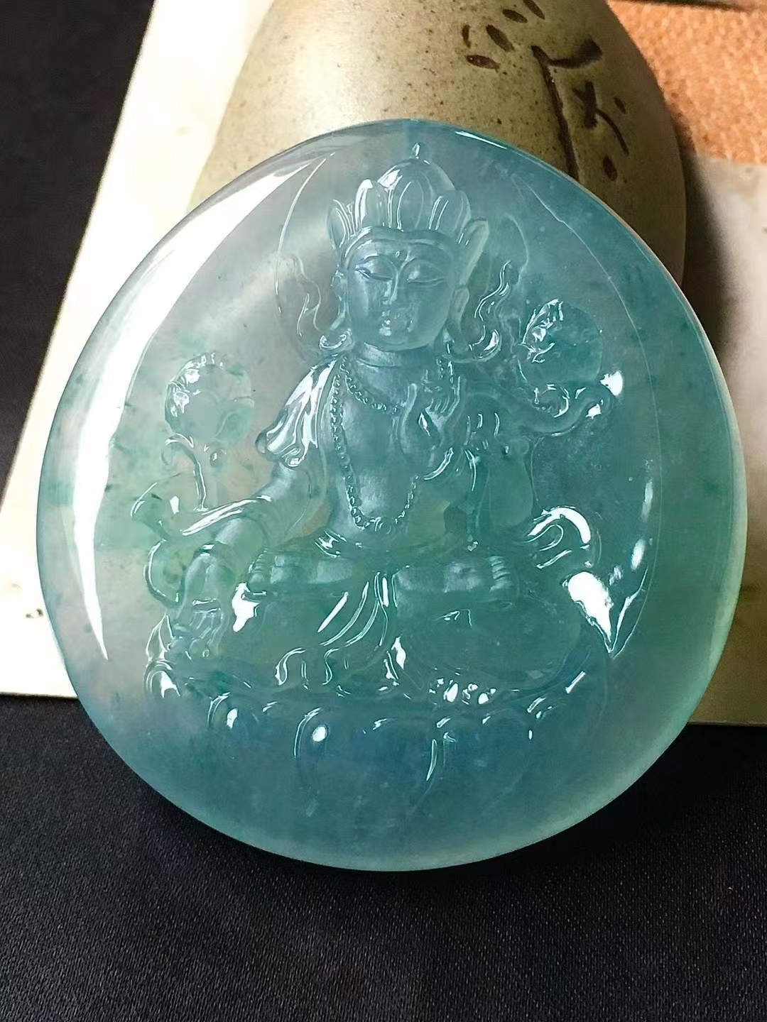 76336 翡翠度母牌