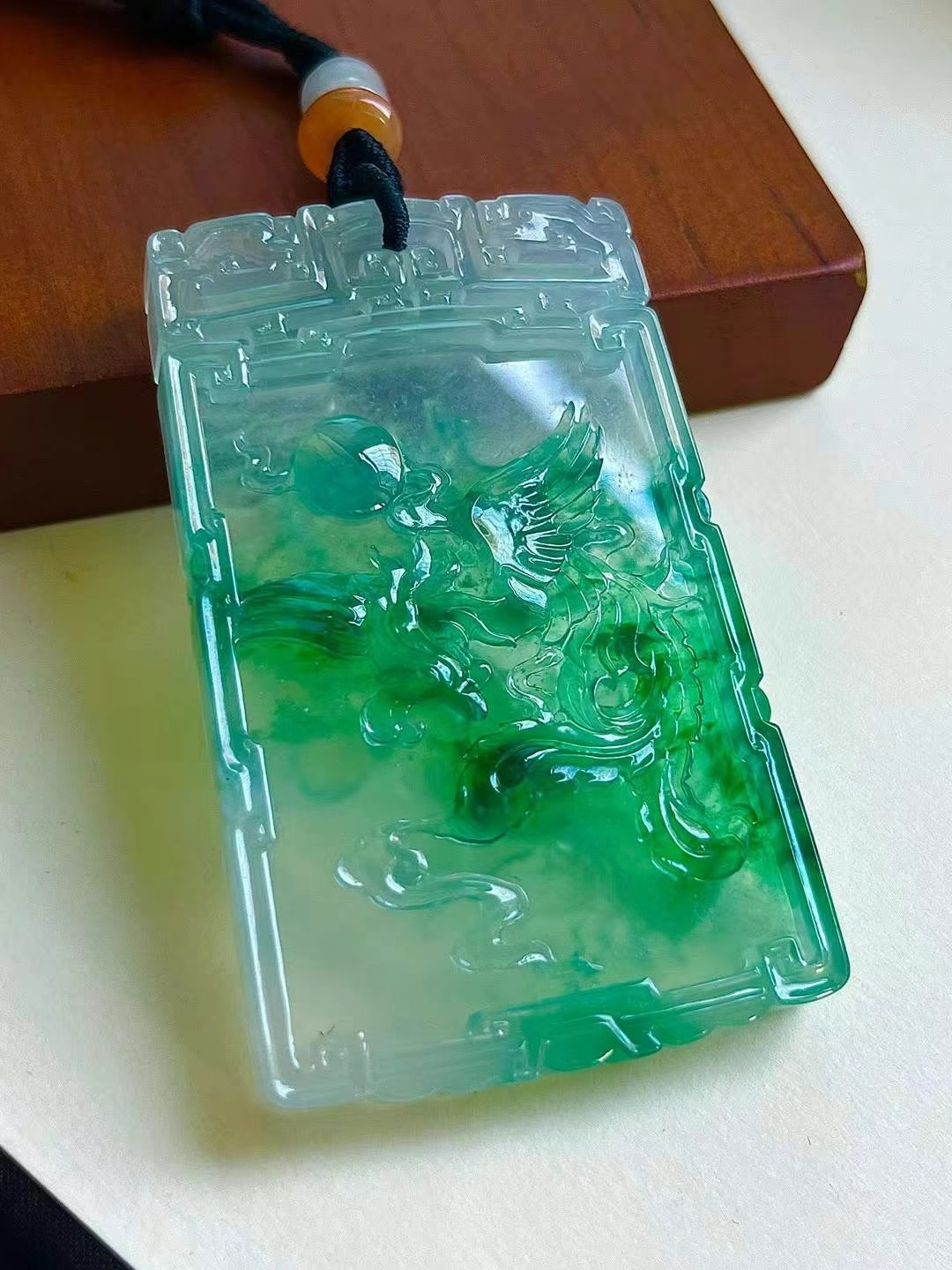 翡翠龍牌,天然翡翠A玉, 緬甸玉, Jade, Jadeite