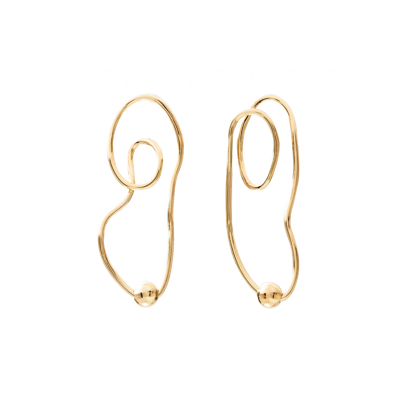 平價飾品,B&R設計款,銅鍍14K金,耳環