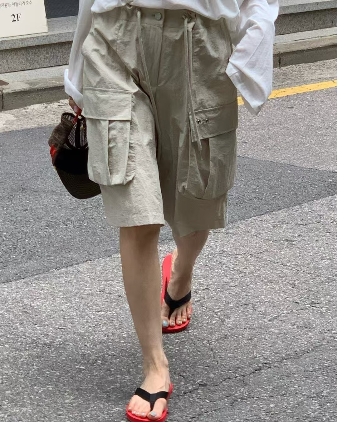 五分口袋工作休閒褲