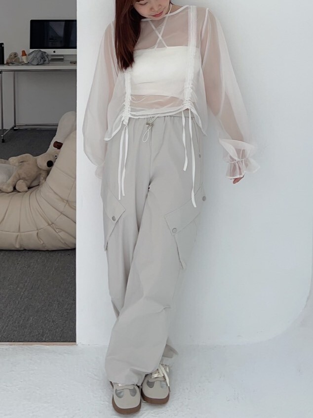 務必入手 顯瘦直筒工裝褲A709