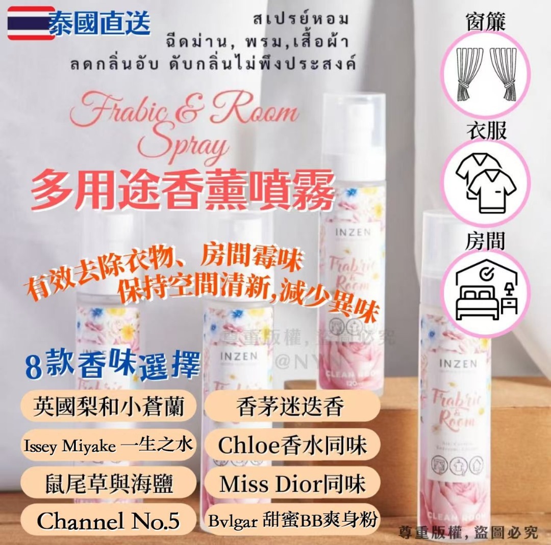 泰國 INZEN 香水味多用途香薰噴霧