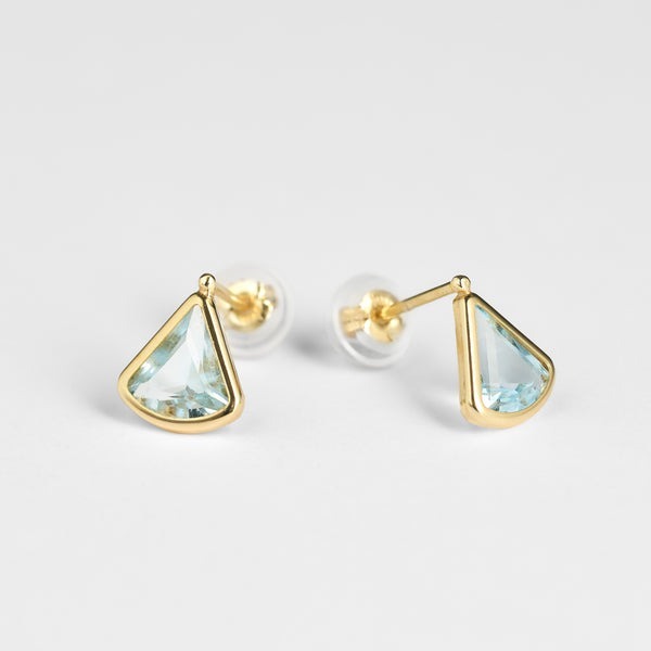 【me.luxe】K10青海波耳環/天空藍拓帕、粉紅紫水晶、玫瑰石英