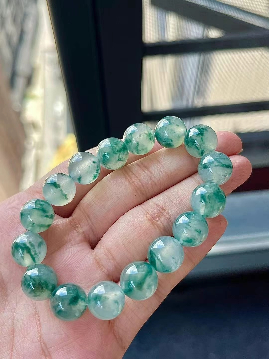 76341 翡翠珠子手串 (12mm直徑)