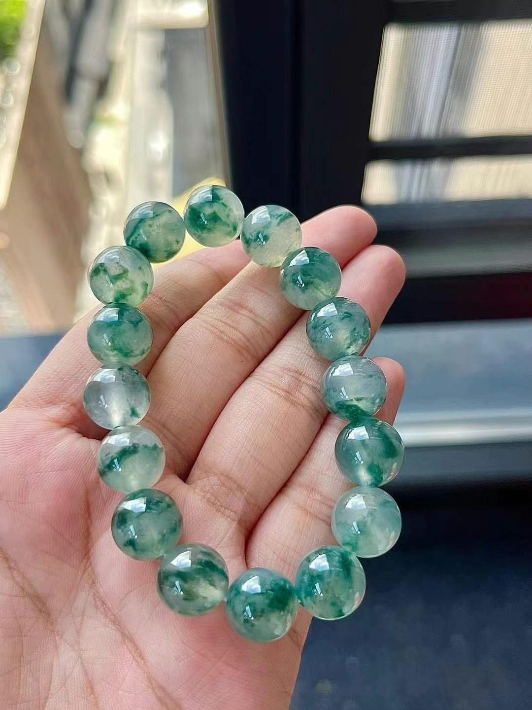 翡翠珠子手串 (12mm直徑),天然翡翠A玉, 緬甸玉, Jade, Jadeite