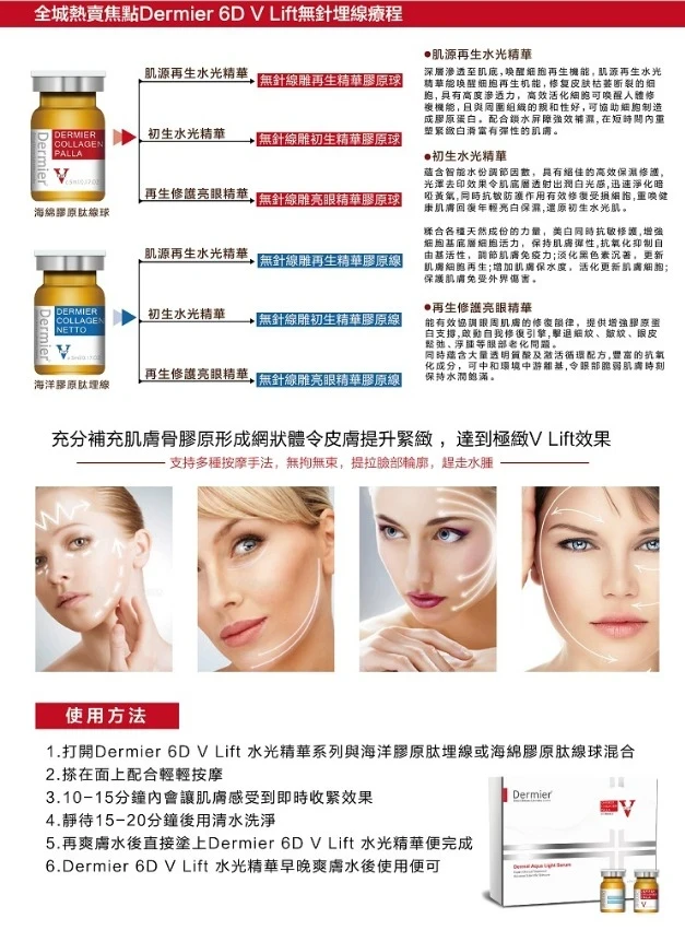 Dermier 無針線雕精華膠原線套裝  (初生)    Serum 5Gx5 + Netto 5Gx5 /盒