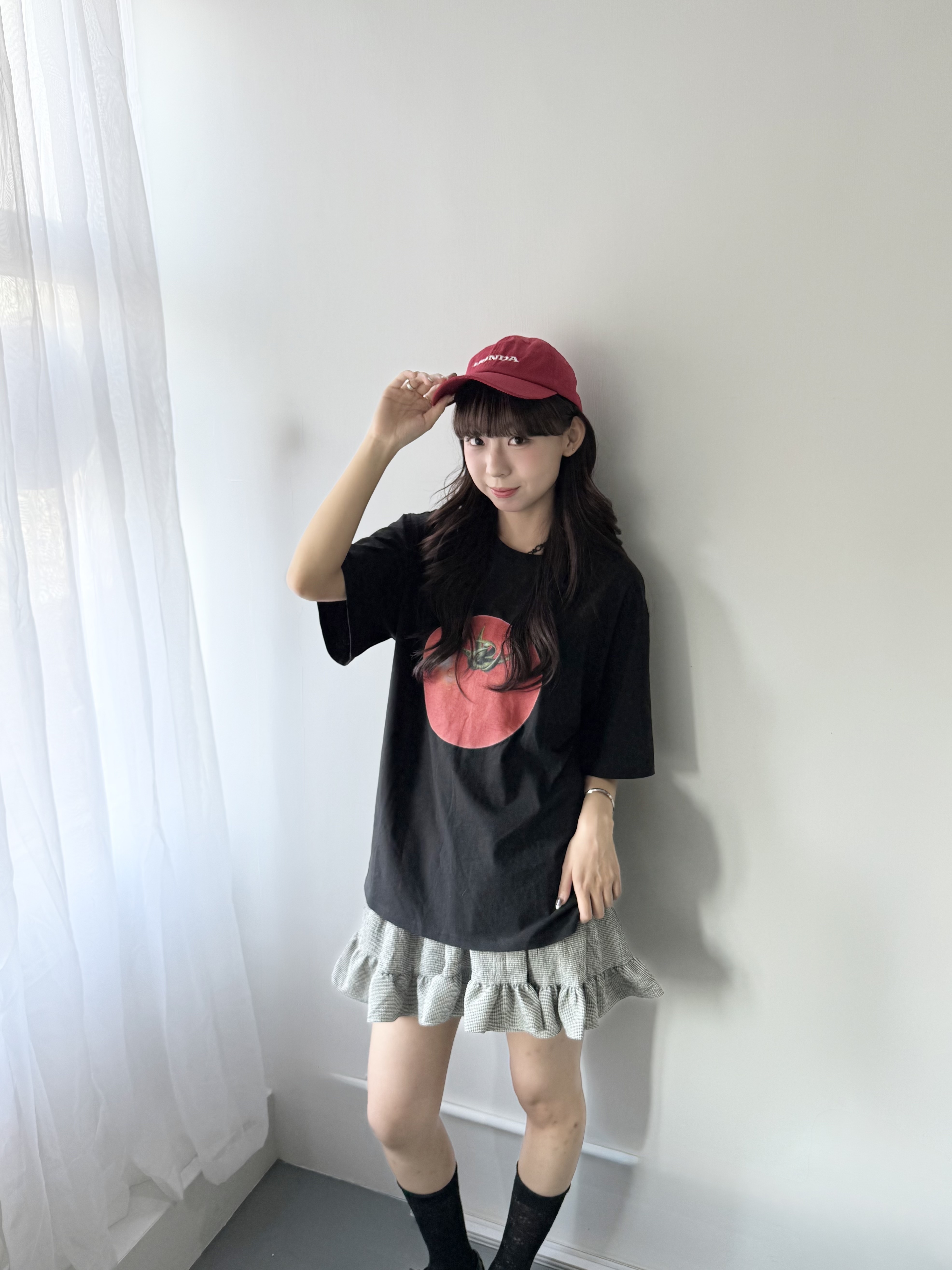 小格仔蛋糕傘形短SK