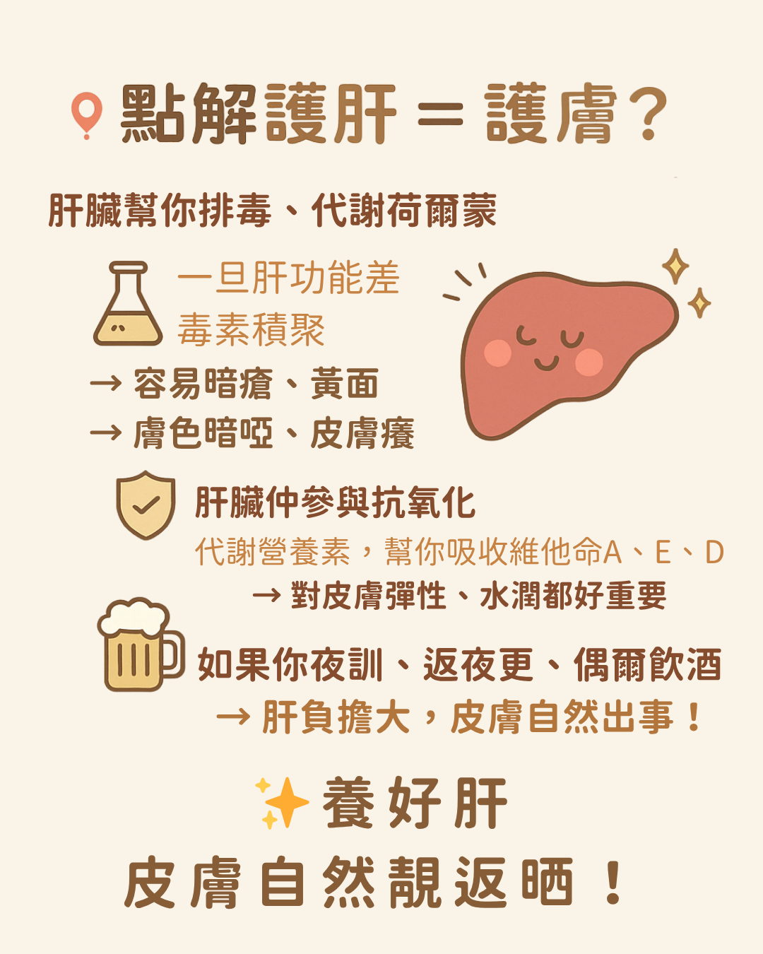 點解護肝等於護膚?