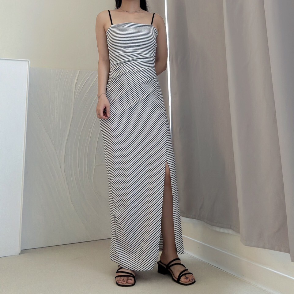 大展鴻圖2.0版開衩bra長洋裝（現貨）