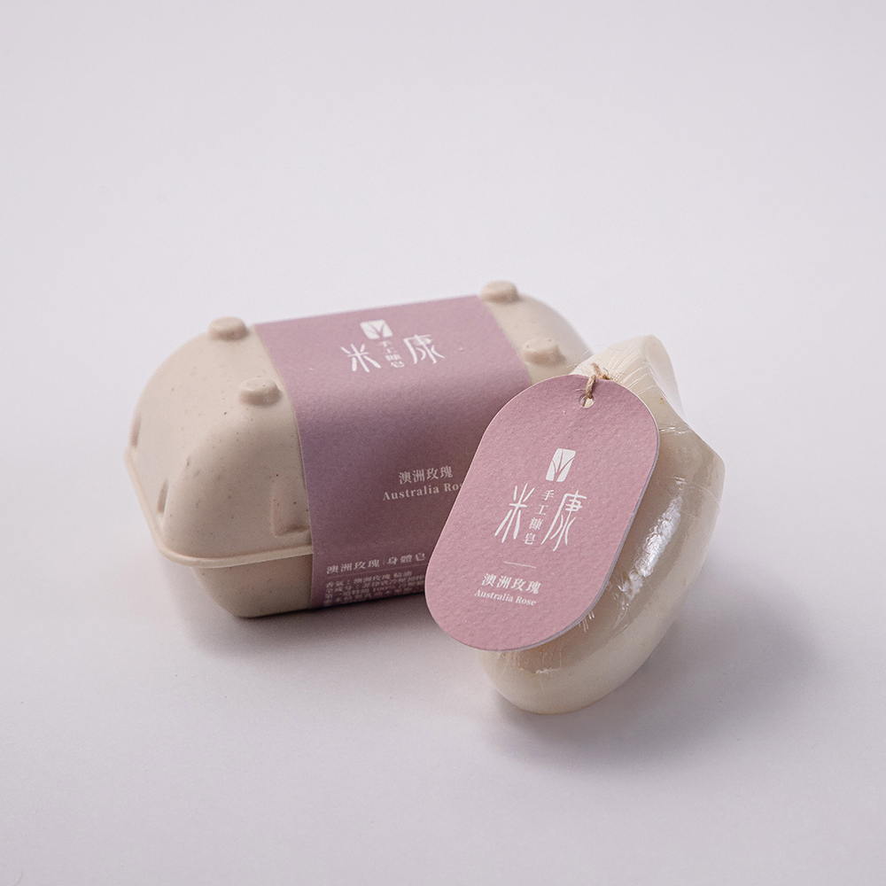 【手工糠皂】身體皂-玉米澱粉盒裝-澳洲玫瑰