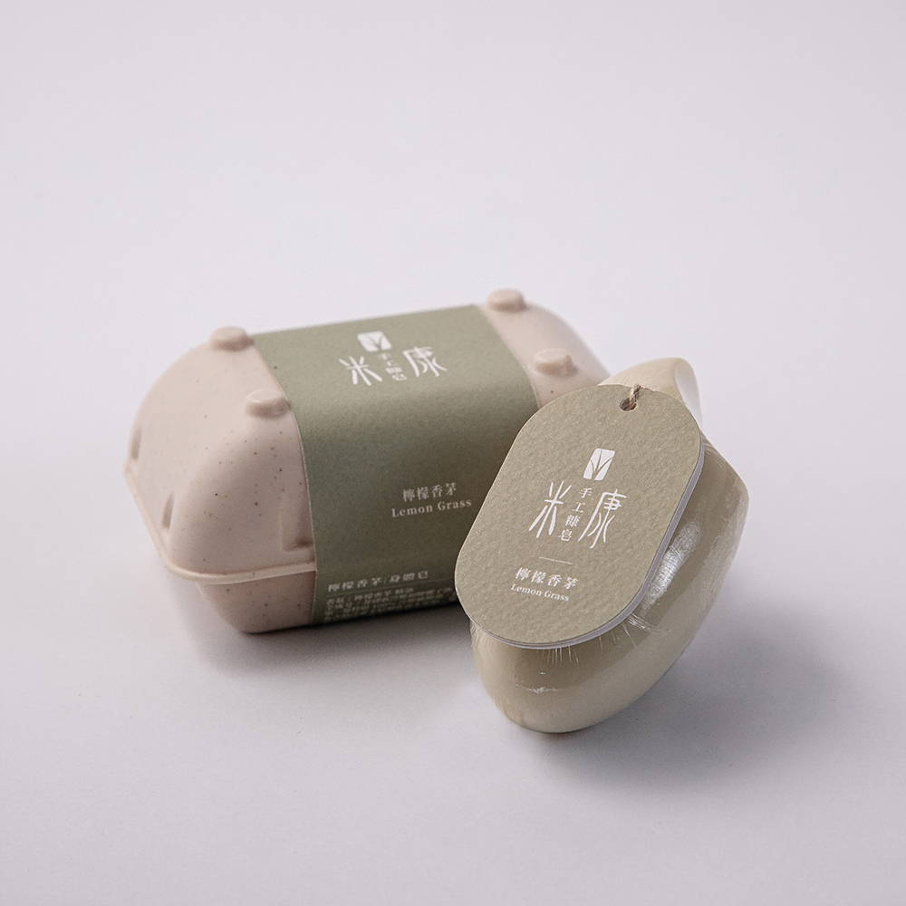 【手工糠皂】身體皂-玉米澱粉盒裝-檸檬香茅