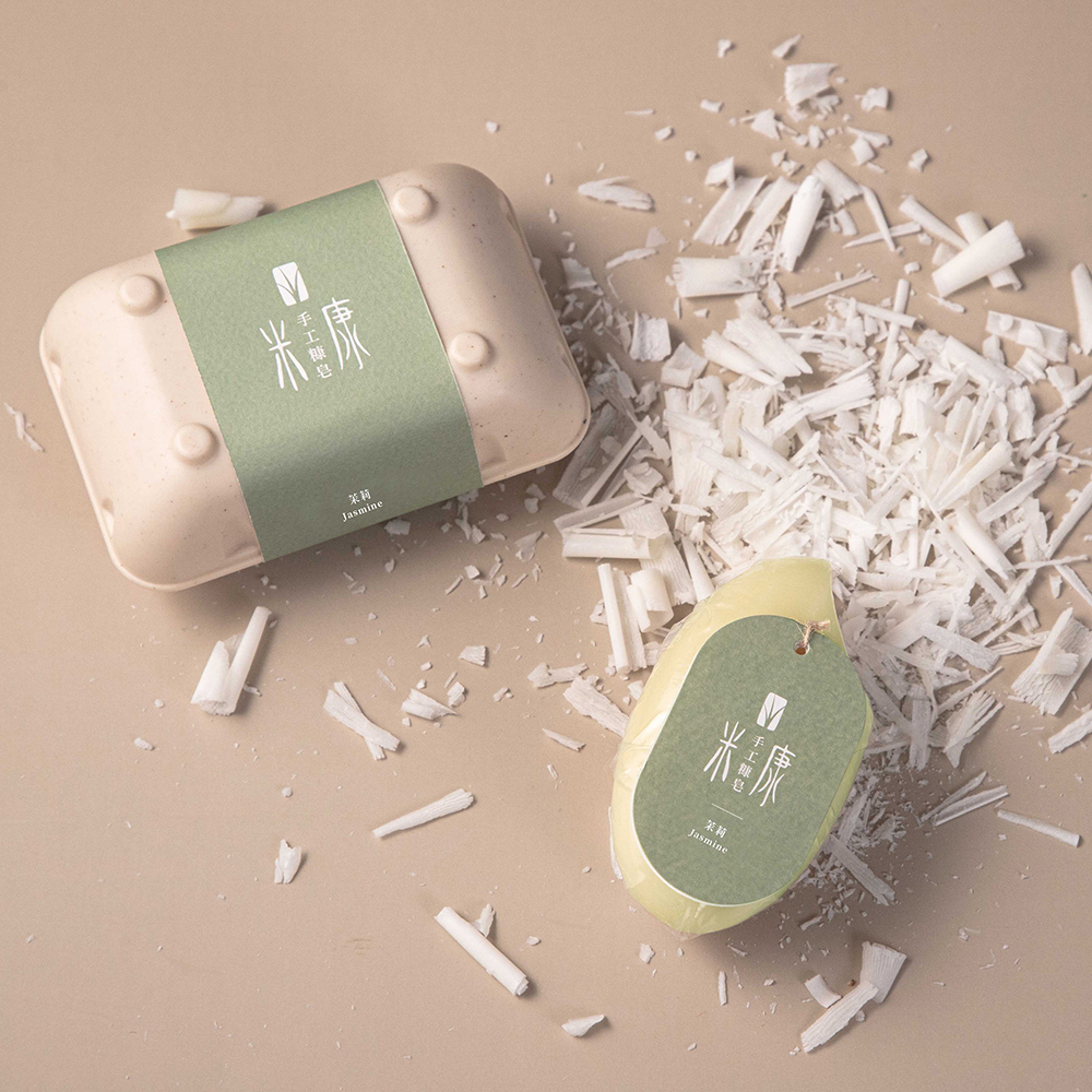 【手工糠皂】身體皂-玉米澱粉盒裝-茉莉