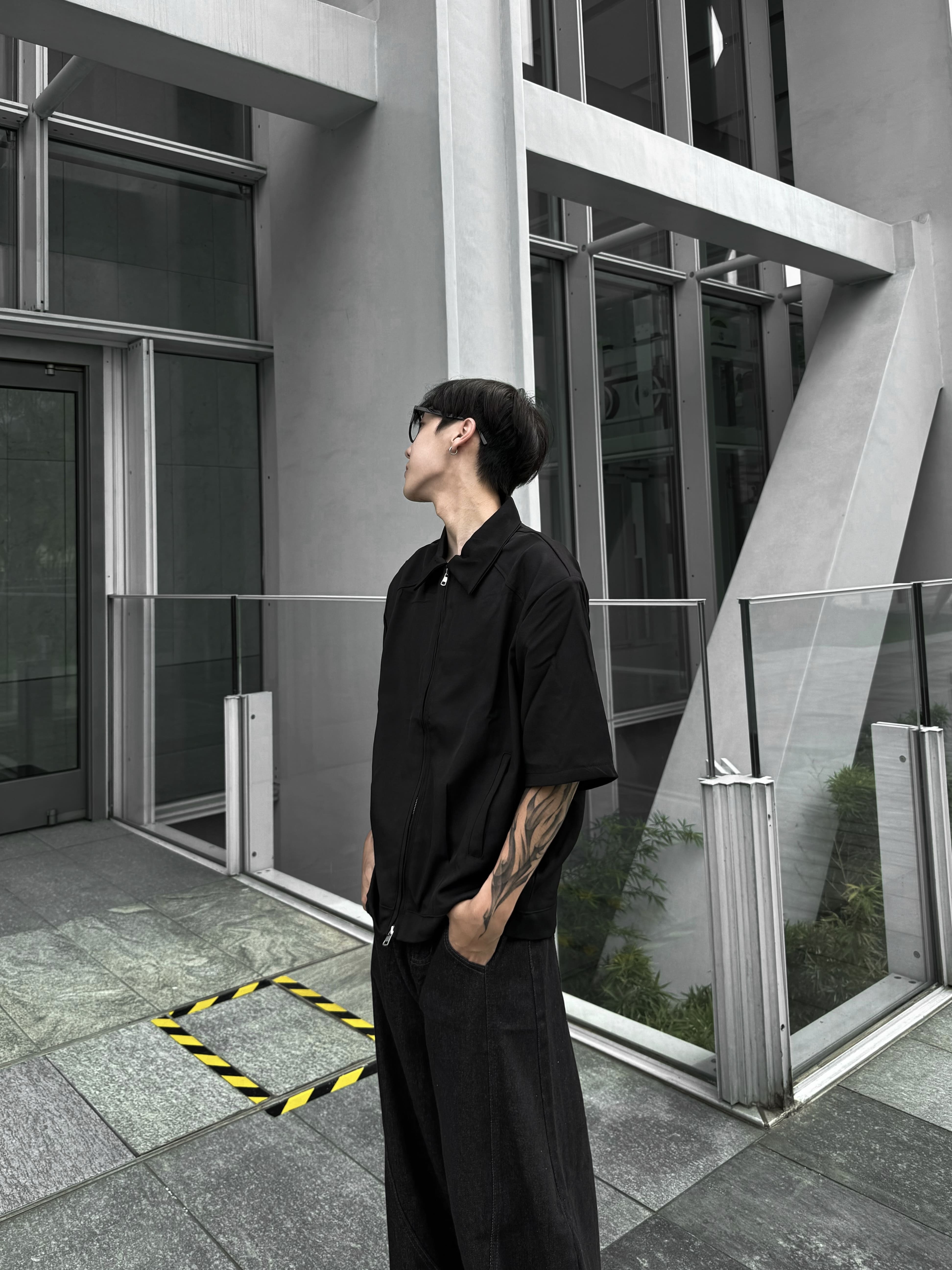 (現貨) 韓系質感墊肩短袖襯衫