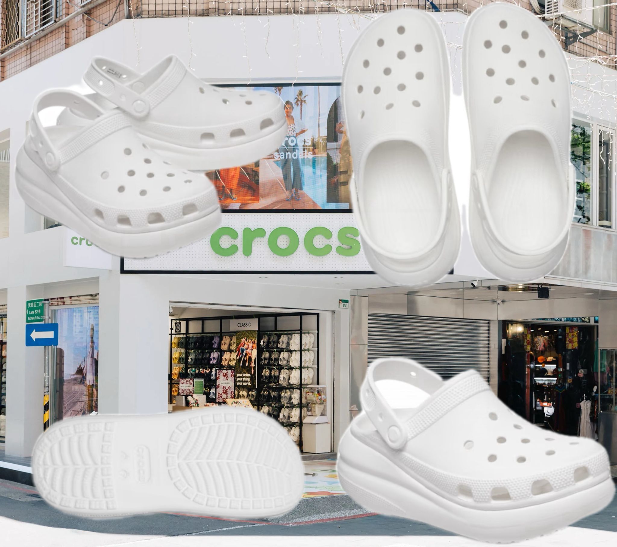 【預購】Crocs Crush Clog G070729 男女同款洞洞鞋 (白色)