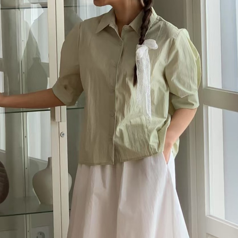(特價款) 設計師款 酪梨牛奶 襯衫