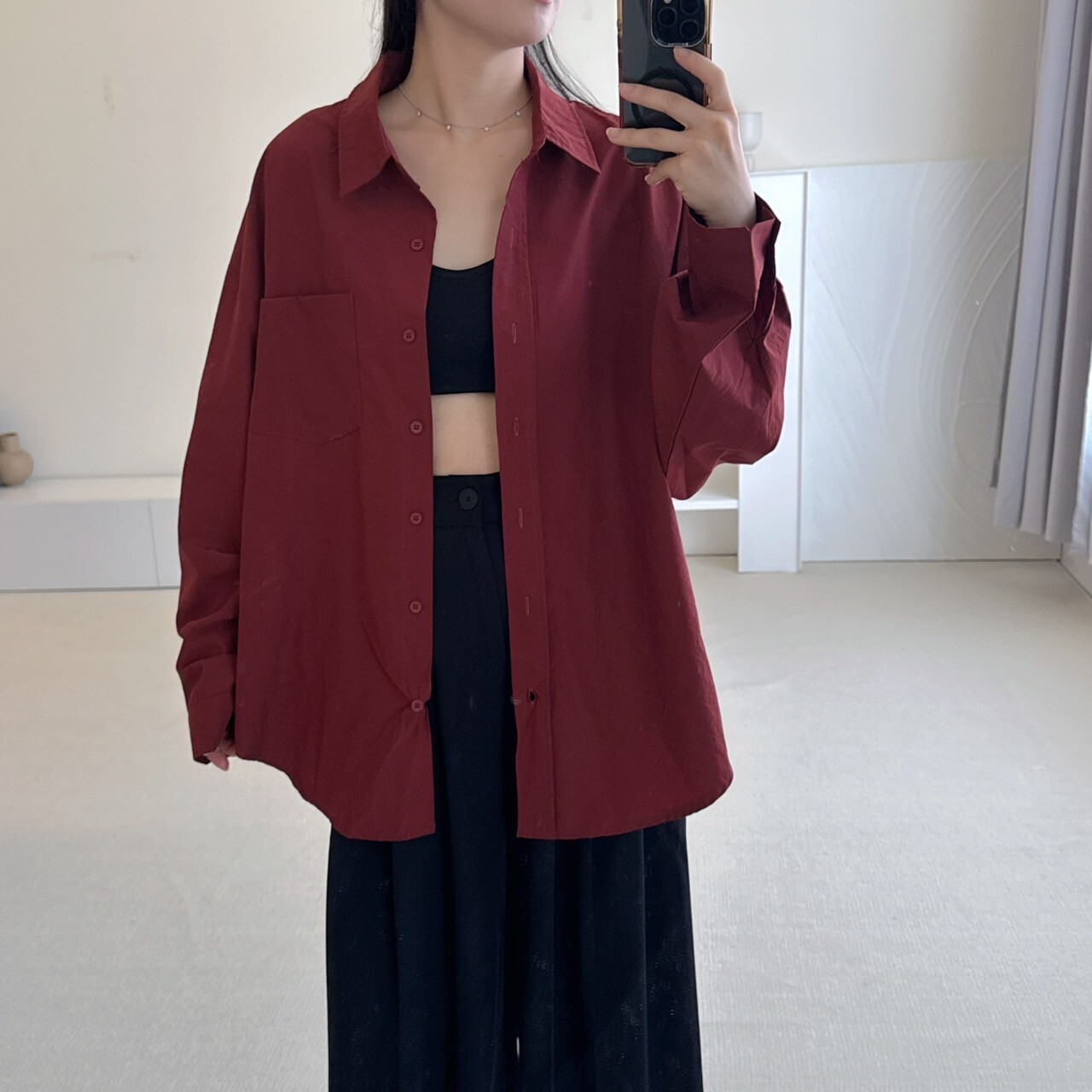 色系絕美的寬鬆襯衫（現貨）