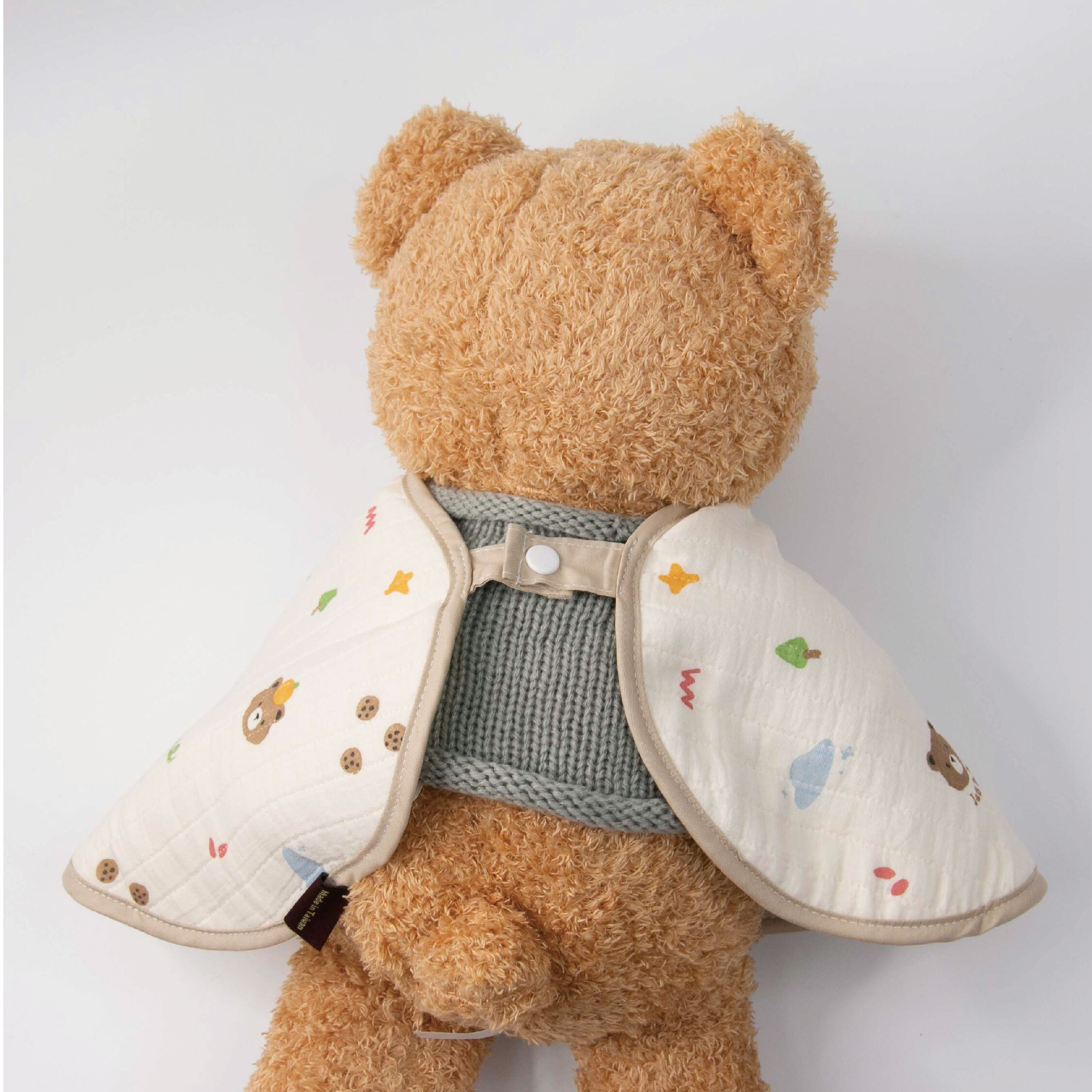 【JB0268】MIT原創熊熊絎縫雙面魔粒拍嗝巾