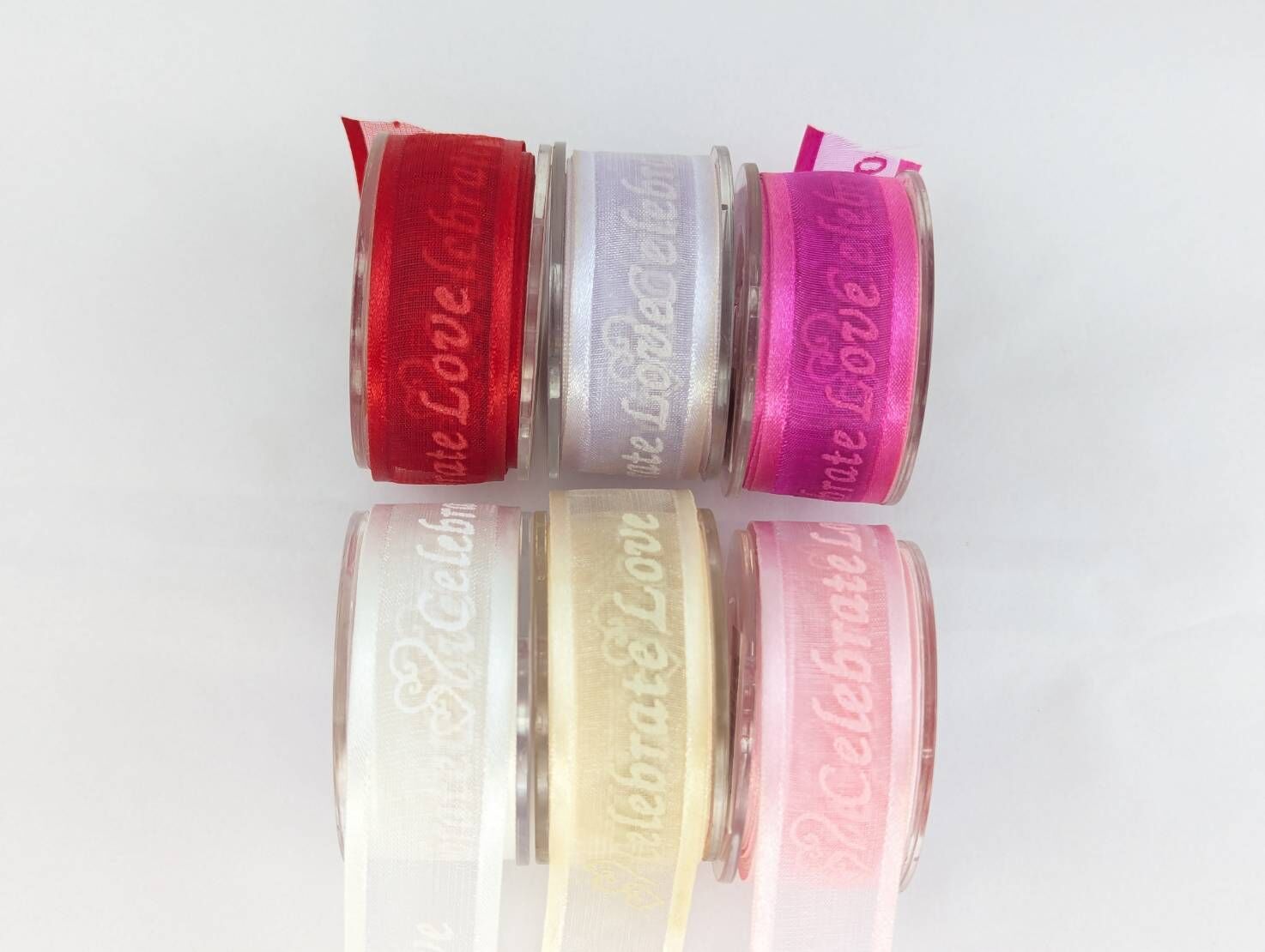 慶祝愛/緞邊網紗/2款寬度