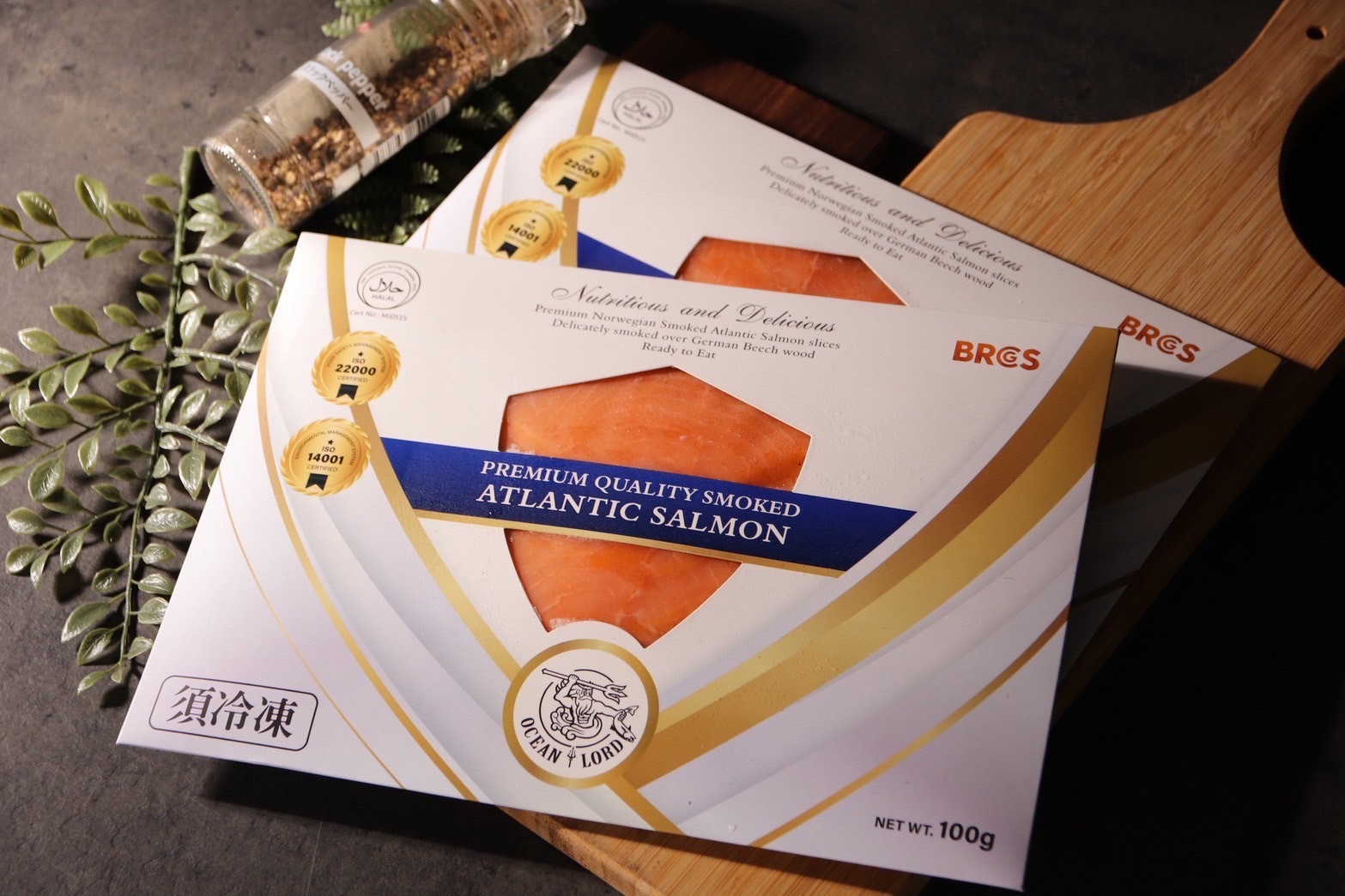 大西洋煙燻鮭魚切片