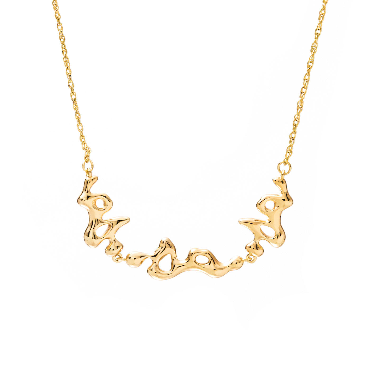 平價飾品,B&R設計款,銅鍍14K金,項鍊