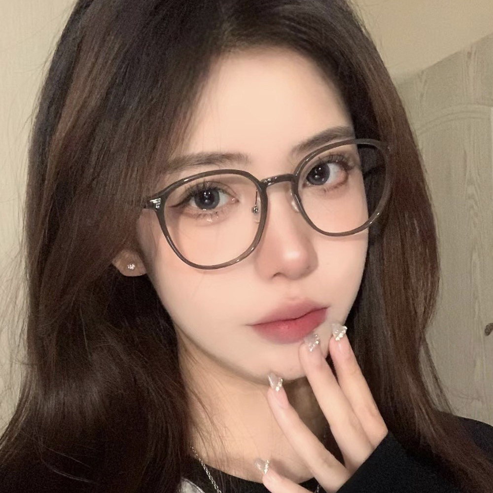 眼鏡 透明框眼鏡 方圓框眼鏡 無度數眼鏡 鏡架 眼鏡框 女生眼鏡 顯臉小 素顏眼鏡 圓臉適合 文青眼鏡 搭配小物 066