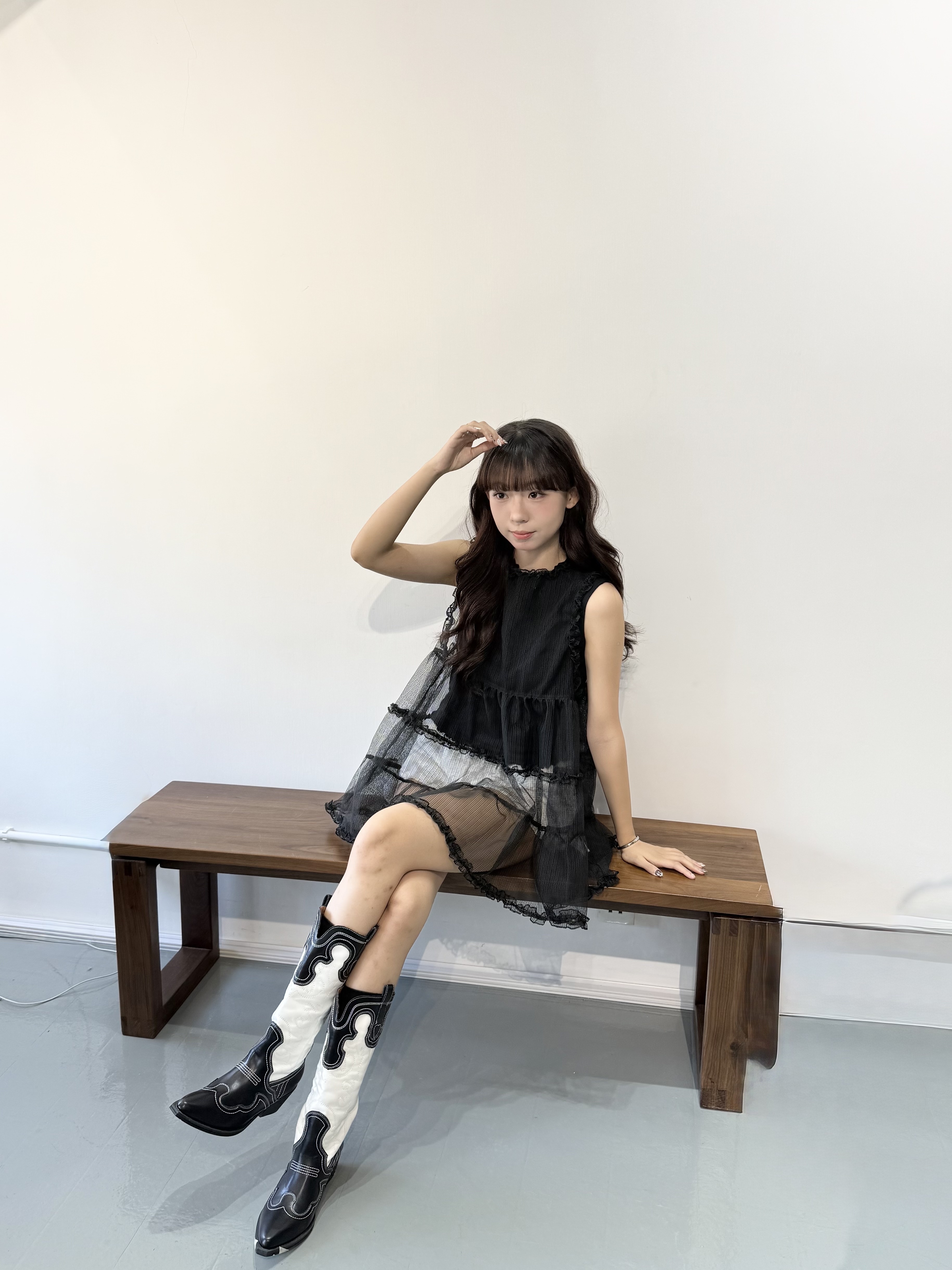 [接單中] 三色入 Vol.129 黑格仔透視ruffle layer