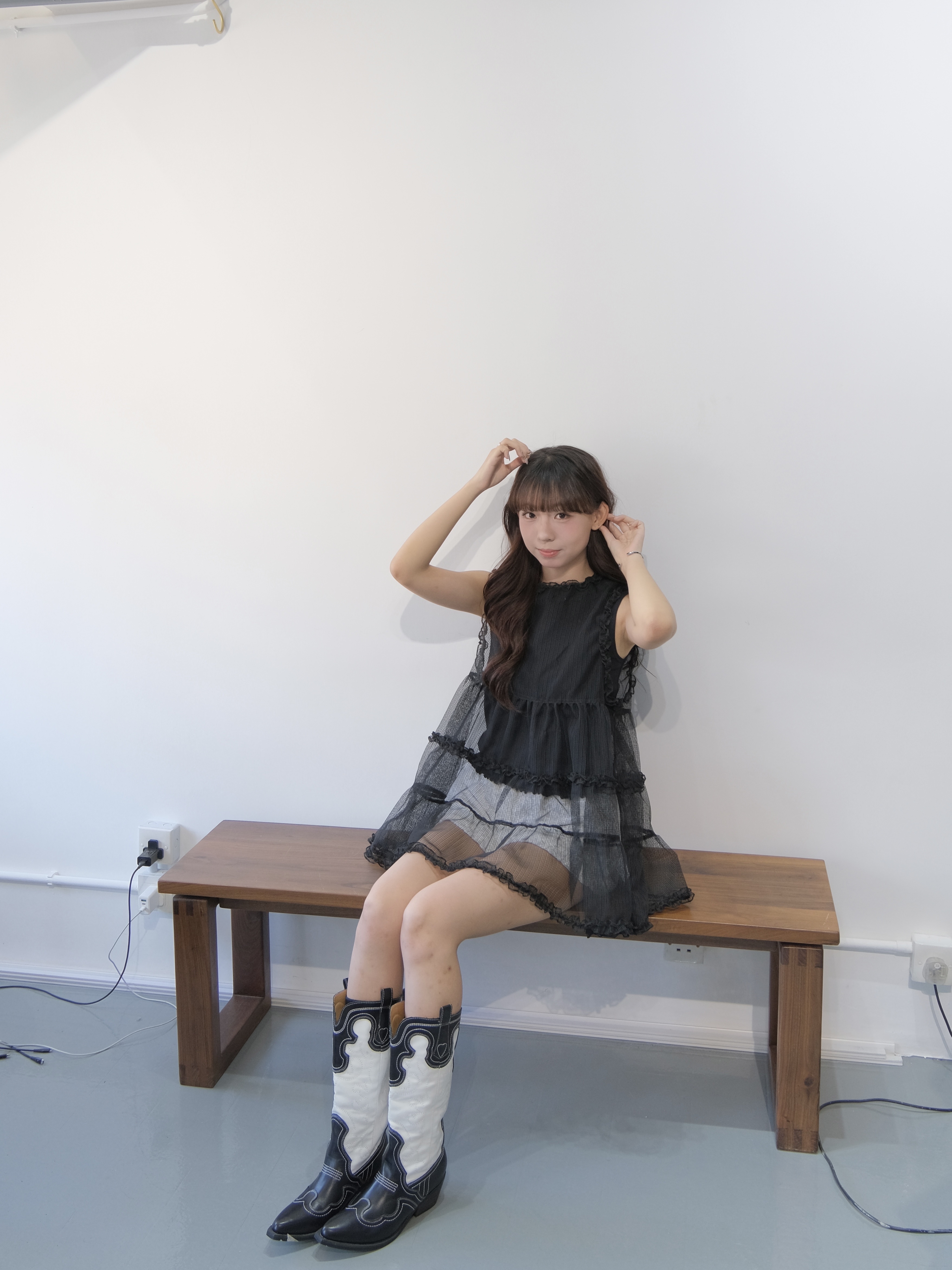 [接單中] 三色入 Vol.129 黑格仔透視ruffle layer